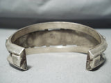 Magnificent Vintage Native American Hopi Kingman Turquoise Sterling Silver Bracelet Old-Nativo Arts