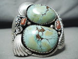 Native American Important Francisco Gomez Turquoise Coral Sterling Silver Bracelet-Nativo Arts