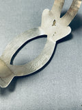 Important Master Caster Vintage Native American Navajo Signed Sterling Silver Heavy Bracelet-Nativo Arts