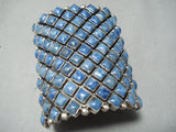 One Of The Best Native American Navajo Lapis Sterling Silver Bracelet-Nativo Arts