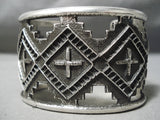 Cross Geometric Navajo Sterling Silver Crosses Bracelet Native American-Nativo Arts
