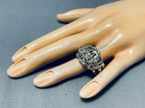 Pack Of Wolves Native American Navajo Sterling Silver Thicker Ring-Nativo Arts