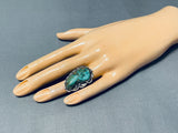 Stunning Vintage Native American Navajo Royston Turquoise Sterling Silver Ring-Nativo Arts