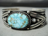 Important Albert Jake Native American Navajo High Grade Turquoise Sterling Silver Bracelet-Nativo Arts