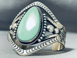 Wil Begay Vintage Native American Navajo Green Turquoise Sterling Silver Bracelet-Nativo Arts