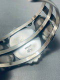 Jawdropping Vintage Native American Navajo Domed Royston Turquoise Sterling Silver Bracelet-Nativo Arts