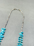 Amazing Vintage Native American Navajo Turquoise Sterling Silver Necklace-Nativo Arts