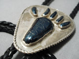 Tremendous Vintage Navajo Hopi Native American Wilmer Kavena Bolo Tie Old-Nativo Arts