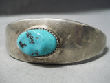 Exquisite Vintage Navajo Sleeping Beauty Turquoise Sterling Silver Bracelet Native American-Nativo Arts