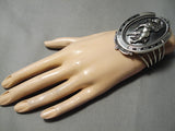Bucking Horse Native American Navajo Sterling Silver Nativew American Bracelet Cuff-Nativo Arts
