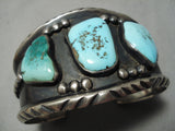 Early Vintage Navajo Turquoise Sterling Silver Native American Bracelet-Nativo Arts