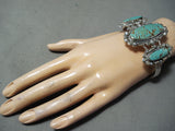 Incredible Vintage Native American Navajo Royston Turquoise Sterling Silver Bracelet-Nativo Arts