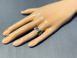 Impressive Vintage Native American Navajo Turquoise Sterling Silver Ring-Nativo Arts