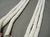 One Most Unusual Vintage Santo Domingo White Shell Native American Necklace Old-Nativo Arts