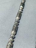 Tubule Rare Vintage Native American Zuni Turquoise Sterling Silver Necklace-Nativo Arts