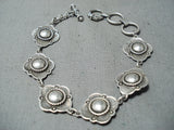 Outstanding Navajo Native American Sterling Silver Link Bracelet-Nativo Arts