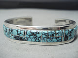 Pat Chee Important Vintage Native American Navajo Spider Turquoise Sterling Silver Bracelet-Nativo Arts