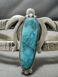 Exquisite Vintage Navajo Turtle Native American Sterling Silver Bracelet Cuff-Nativo Arts