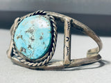 Gasp! Rare Mine Vintage Native American Navajo Turquoise Sterling Silver Bracelet-Nativo Arts