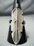 Incredible Intricacy Navajo Sterling Silver Feather Ring Native American-Nativo Arts