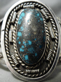 Important Vintage Native American Navajo Lander Blue Turquoise Sterling Silver Bracelet-Nativo Arts