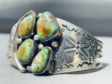 Quad Cluster Vintage Native American Navajo Royston Turquoise Sterling Silver Bracelet-Nativo Arts