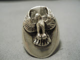 Incredible Navajo Native American Eagle Sterling Silver Native American Ring-Nativo Arts