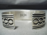 Important High Grade Native American Navajo Turquoise Albert Jake Sterling Silver Bracelet-Nativo Arts