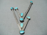 Fascinating Vintage Native American Navajo Kingman Sterling Silver Collar Pins Old-Nativo Arts