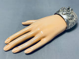 Spectacular Yazzie Vintage Native American Navajo Sterling Silver Storyteller Bracelet-Nativo Arts