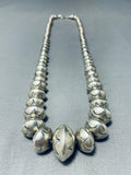 Completely Hand Tooled Vintage Native American Navajo Sterling Silver Necklace-Nativo Arts