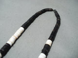 Native American Incredible Vintage Navajo Domingo Royston Turquoise Jet Shell Necklace-Nativo Arts