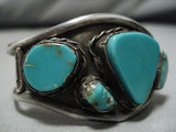 Incredible Vintage Native American Navajo Royston Turquoise Sterling Silver Bracelet-Nativo Arts