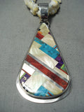 Native American Important Dan Coriz Santo Domingo Turquoise Sterling Silver Necklace-Nativo Arts