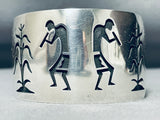Important Wide Vintage Native American Hopi Hand Sterling Silver Bracelet-Nativo Arts