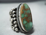 Native American Important Albert Jake Damale Turquoise Sterling Silver Ring-Nativo Arts