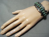 Signed Vintage Native American Navajo Royston Turquoise Sterling Silver Bracelet-Nativo Arts