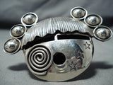 Biggest Native American Navajo Kachina Face Native American Navajo Sterling Silver Ring-Nativo Arts