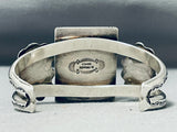 One Of The Most Unique Ever Vintage Native American Navajo Turquoise Sterling Silver Bracelet-Nativo Arts