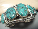 Native American Important Vintage Santo Domingo Clarence Cham Turquoise Sterling Silver Bracelet-Nativo Arts