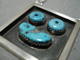 Native American Important Jeanette Dale Turquoise Sterling Silver Bracelet Cuff-Nativo Arts