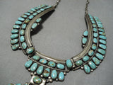 Spectacular Vintage Native American Navajo Royston Turquoise Sterling Silver Necklace-Nativo Arts