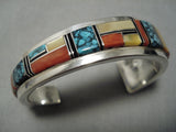 Native American Rare Chee Family Lone Mountain Turquoise Sterling Silver Bracelet Cuff Old-Nativo Arts