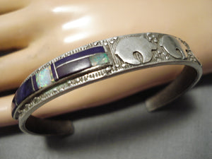 Amazing Vintage Navajo Triple Bears Sterling Silver Native American Bracelet-Nativo Arts