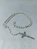 Very Rare Vintage Navajo Sterling Silver Rosary Necklace-Nativo Arts