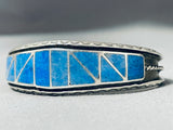 Beautiful Native American Navajo Denim Lapis Sterling Silver Bracelet-Nativo Arts