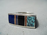 One Of The Best Vintage Native American Navajo Ray Tracey Turquoise Sterling Silver Ring-Nativo Arts