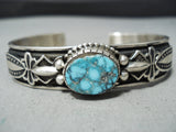 Important Native American Navajo Albert Jake Turquoise Sterling Silver Bracelet-Nativo Arts