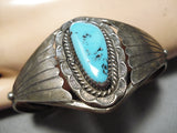 Marvelous Vintage Native American Navajo Sleeping Beauty Turquoise Sterling Silver Bracelet-Nativo Arts