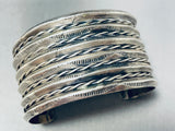 One Of A Kind Vintage Native American Navajo Sterling Silver Bracelet-Nativo Arts